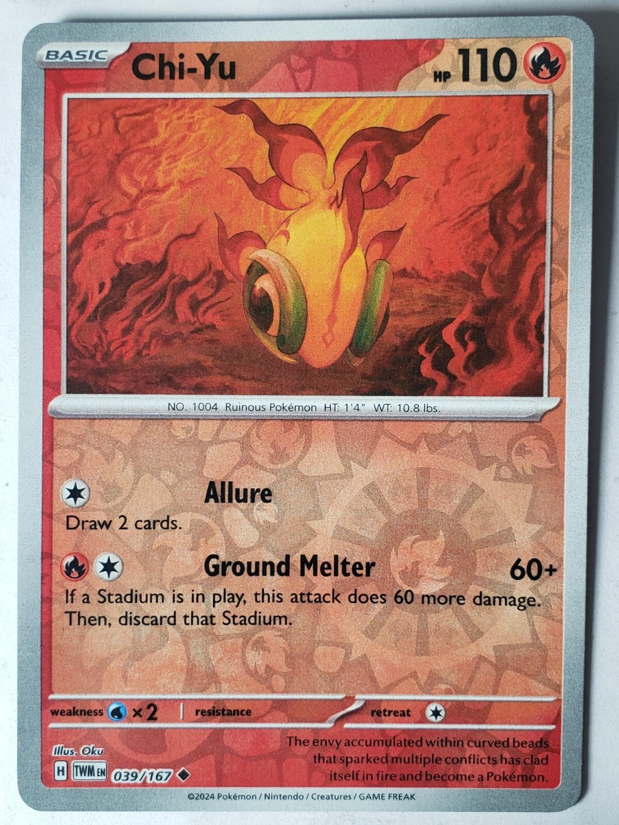 REVERSE HOLO Chi-Yu 039/167 NM / M - Twilight Masquerade Pokemon