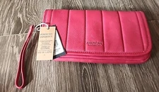 NWT AMERICAN LEATHER CO. Dayton Oversized Clutch Pink
