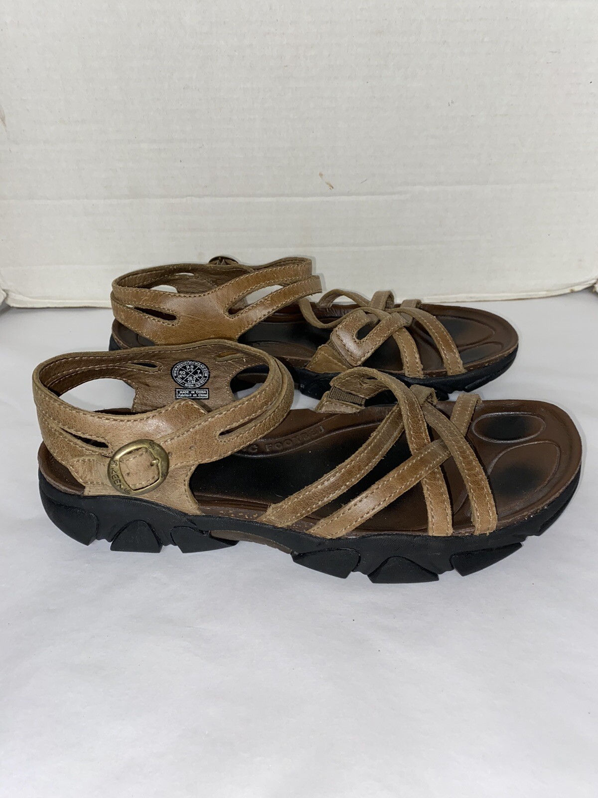 Keen Naples Bird Brown Leather Ankle Strap Sandals Sz Women's 9.5 | eBay