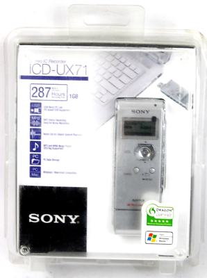 Sony Icd-ux71 Digital Voice Recorder With 1gb Flash Memory for