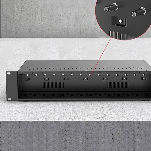 LWL Transceiver Gehäuse Rahmen, Optisches Modul 2HE Rack Box Case 14 Slot - Bild 13 von 38