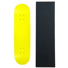 MOOSE Blank SKATEBOARD DECK 7.75 N. YELLOW Skateboards With Black Diamond Grip