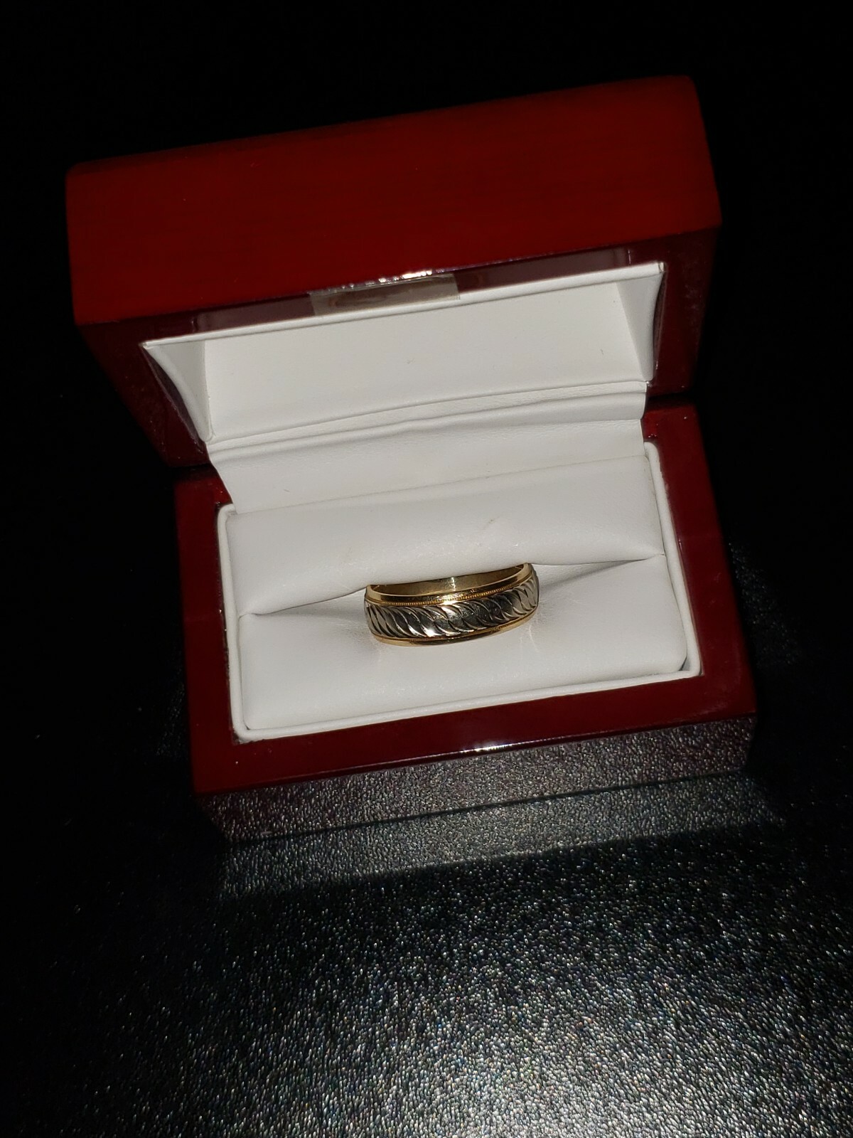 Mens 14k gold rings Size 11.5 ArtCarved yellow/white … Gem