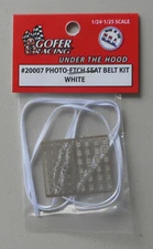1/24-1/25 Photo-Etch White Seatbelt Detail Gofer Racing 1:24 1:24 Scale 20007