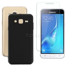 Shockproof Screen Protector and TPU Case f Samsung Galaxy J3 V SM-J320V Verizon