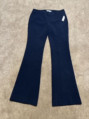 slim fit dress slacks Tall High Waist Flare Dress Pants Navy / Xs / 37