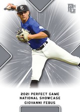 10-Count Lot Giovanni Febus 2021 Leaf Perfect Game NIKE All-American Rookies