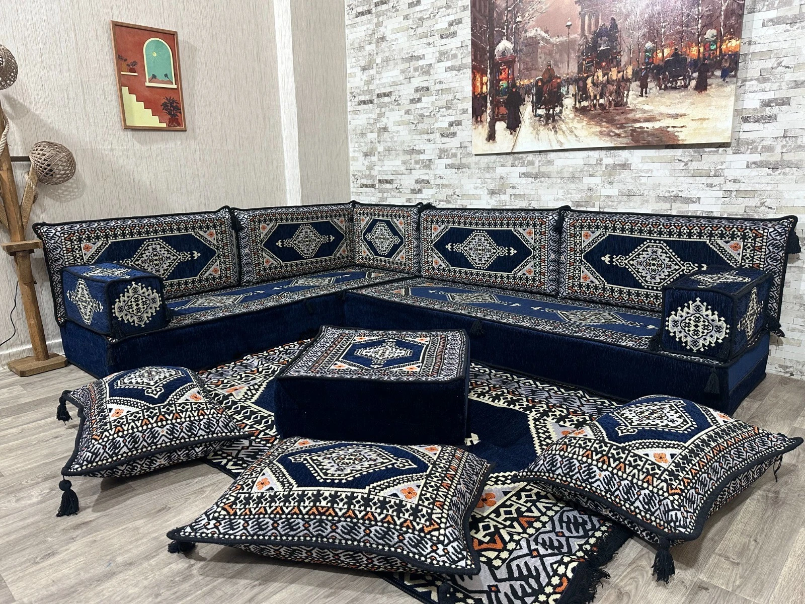 Oriental Sofa, Oriental Seating Area Set, Arabic Majlis Sofa, Seating Area