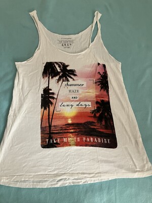Top Trägertop Shirt Primark 36 38 Palmen