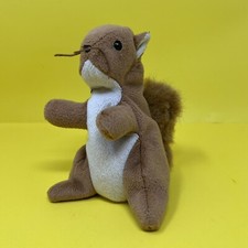 Ty Beanie Baby Babies Nuts the Squirrel Plush 5" brown Beanie Stuffed Animal Toy