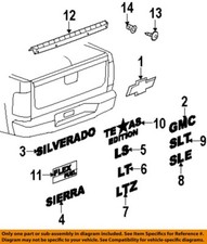 GM OEM Bed / Fender-Emblem Badge Nameplate 15129652