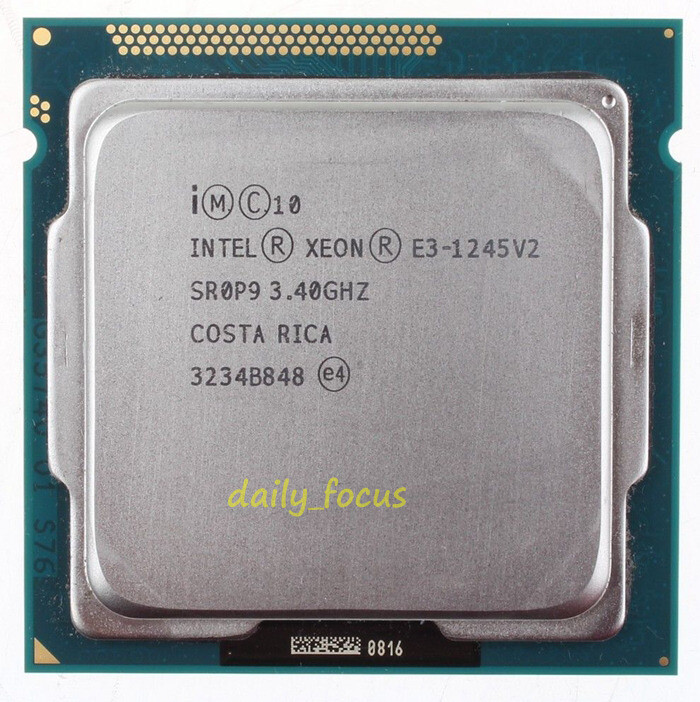 Intel Xeon E3-1245 v2 GHz LGA1155 cores threads SR0P9 CPU