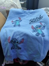 Disney Stitch Blue Sweatshirt Size Large  Shorts
