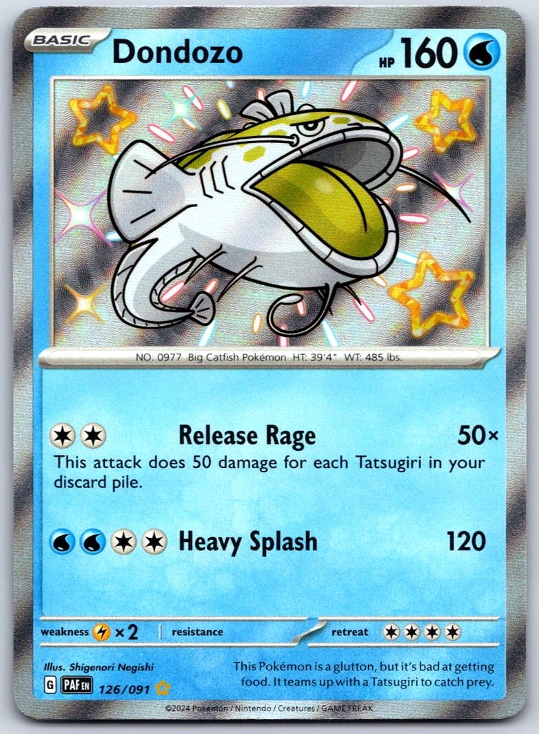 Dondozo Holo Shiny Rare SV: Paldean Fates 126/091 NM
