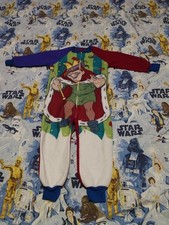 Vintage 90s Disney Fleece One Piece Pajamas Hunchback Kids RARE