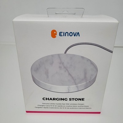 Einova Wireless Charging Stone with 10W Fast Charging White Marble
