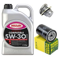 MotoröL Filter Set Meguin 5W-30 5 Liter + Schraube FüR Dacia Logan Renault 1.5