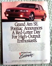 1990 Pontiac Grand Am Se Print Ad 1990 Pontiac Grand Am Se Print Ad