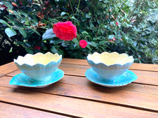 Vtg 2 x Royal  Winton Grimwades 1930’s Art Deco Lustre Ware Lotus Dishes Ex cond