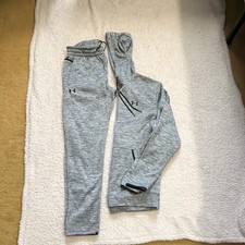 Under Armour Men's Gray M lange Fleece Tracksuit Hoodie Pants Set Size M