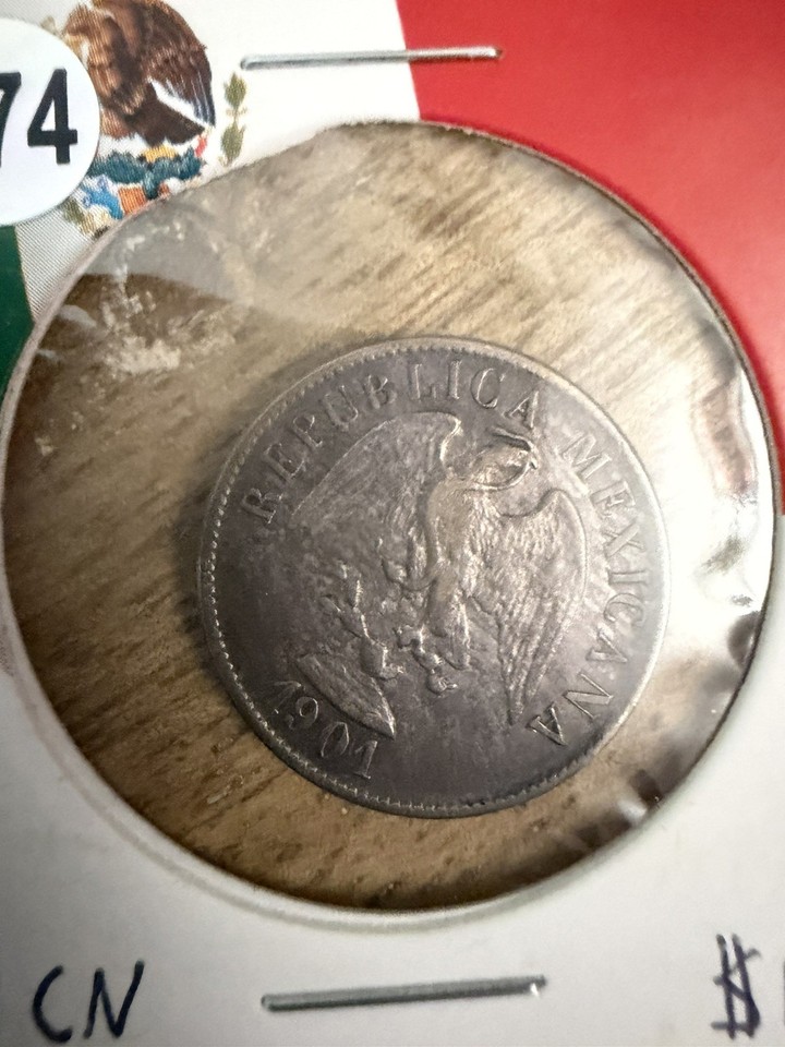 Rare 1901 CN Mexican Silver 20 Centavos - Silver Coin- Bullion - | eBay UK