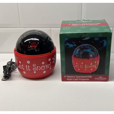 Kurt Adler  Let it Snow  Christmas Winter Night Light Projector 5''