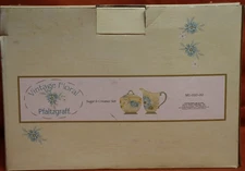 Pfaltzgraff Vintage Floral Cream Creamer Lidded Sugar Bowl Set . Tag 379d