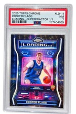 Marketplace image: 2025 Topps Chrome Cooper Flagg Loading... Superfractor 1/1 PSA RC DALLAS MAVS