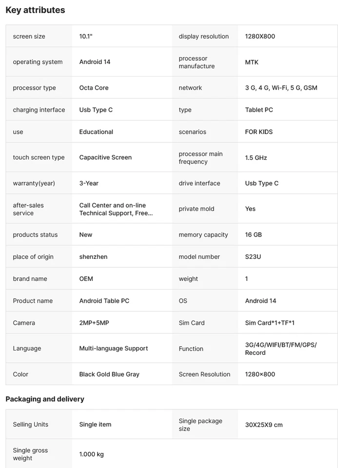 Budget Android 14 Tablet PC 10.1 Inch 5G WIFI Keyboard Dual Sim Card 16gb/128GB! - Image 3 of 3