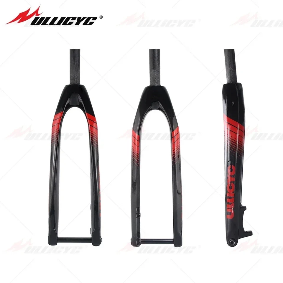 MTB Mountain Bike 29/27.5/26in 3K Gloss Full Carbon Fork Thru Axle Rigid Fork - Image 2 of 4