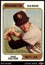1974 Topps #148 Dave Hilton WAS NATL LEA VARIATION 7.5 - NM+