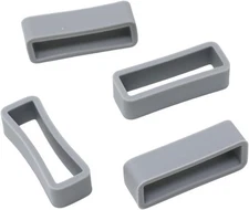 Honbay 4PCS 22mm Rubber Replacement Watch Band Loops Silicone Grey 