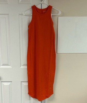 NWT Universal Standard Sleeveless Tank Dress Pima Cotton Orange Size US 0 /  4XS | eBay