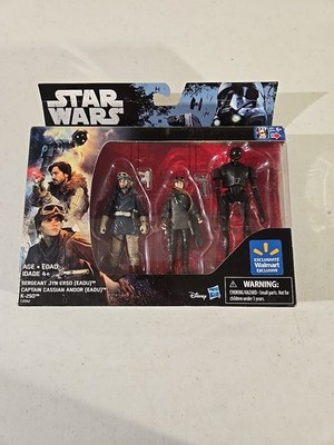 Star Wars Rogue One Rebel 3 Pack Walmart Exclusive 3.75'' Jyn Cassian K-2SO New