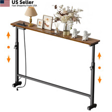 Narrow Sofa Table Behind Couch 39.4in Power O...