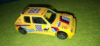 Bburago 1:43 Peugeot 205 Turbo 16 T16 Rally Telefunken Shell Diecast Modellauto