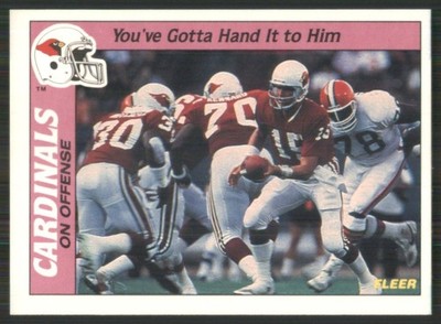 1988 Fleer Team Action #33 You've Gotta Hand It to Him Phoenix Cardinals 2325