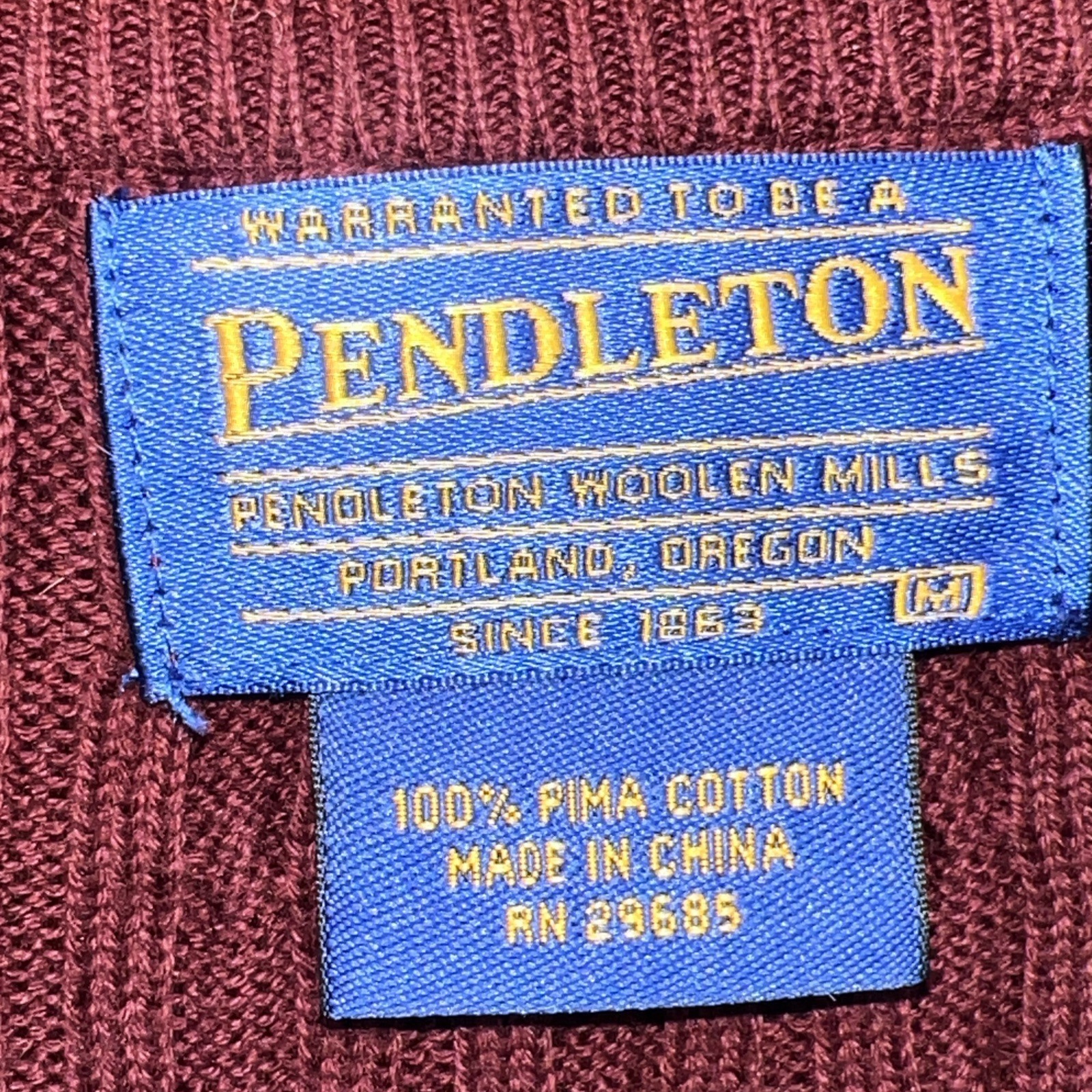 Pendleton Men's M Pullover Sweater Cable Knit 1/4… - image 6