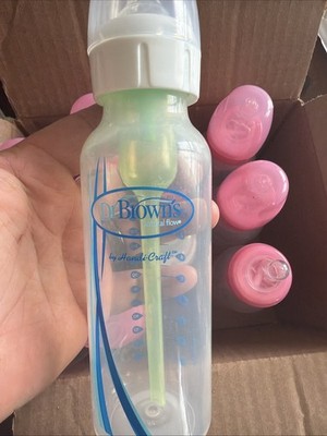 Lot Of Dr. Brown's Natural Flow Wide Neck Baby Bottle 8 Oz Bottles And More