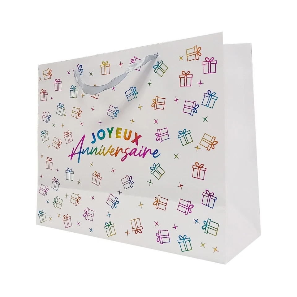 SAC CADEAU ANNIVERSAIRE 30X25CM MULTICOLORE - Photo 1/1