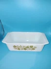 Vintage Pyrex Spring Blossom Green Daisy #913 Loaf Pan  Please Read Description