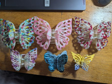 butterfly hair claw clips 3D PRINTED 3 SIZES