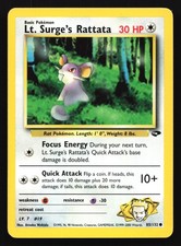 Lt. Surge's Rattata 85/132 Gym Challenge Common Pokemon Card