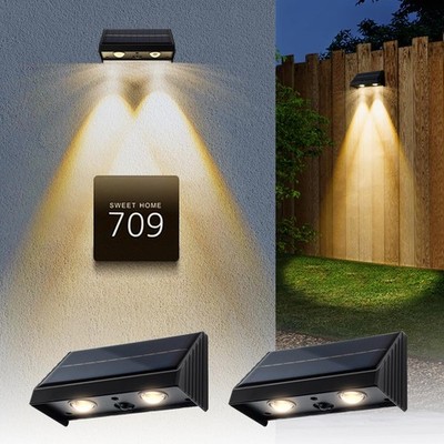 Solar Lights 3000K Warm White Downlights LED Dusk to Dawn Solar Wall Light Ou...