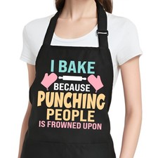 Funny Cooking Aprons for Women with Pockets, Kitchen Chef Aprons for Bakers, ...