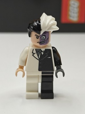 NEW DC Two-Face Black Stripe Custom Lego Minifigure 7781 Classic Batman 2006
