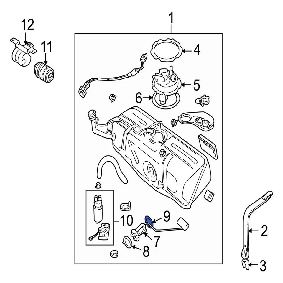 For Jaguar XKR 2000-2006 Jaguar NNA6020AA Fuel Pump Tank Seal - Image 2 of 3