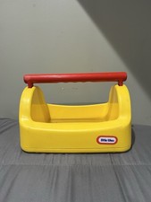 Vintage Little Tikes My First Toolbox Carrier Only Yellow Plastic Red Handle