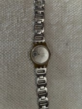 Vintage Swatch Lady Watch Irony Women Steel Dial Metal Case Working and Runs