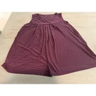 Joan Lawrence Woman Plum Purple Pleated Sleeveless Tunic Tank Top 1X Made in USA